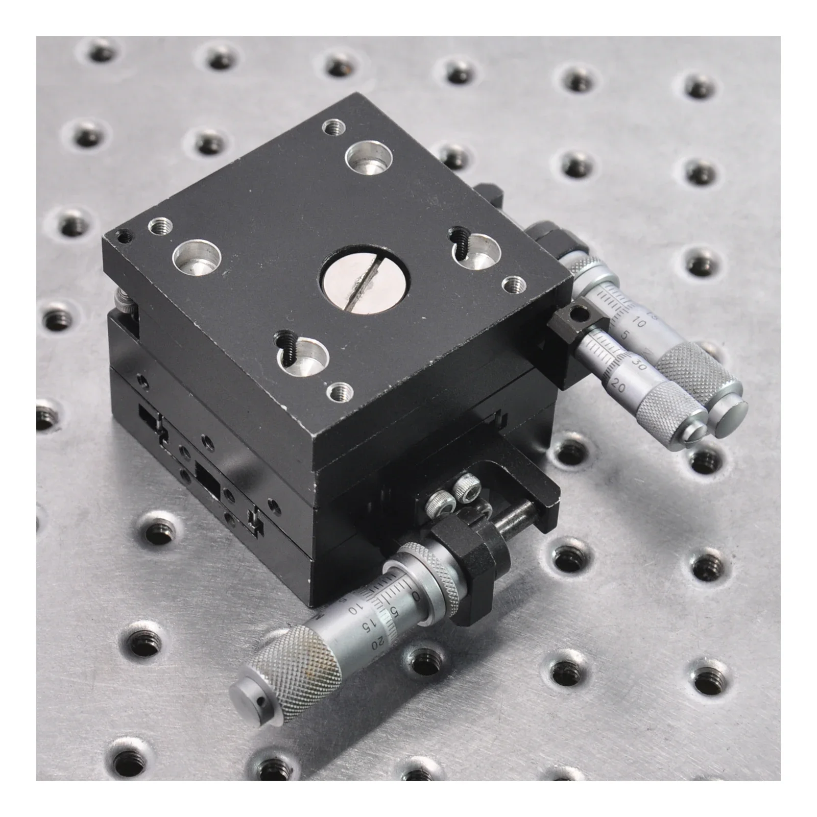 Xyr Axis 60mm Manual Adjustment Optical Precision Displacement Platform Small Angle Rotation Fine-Tuning Slide Height 50x50mm