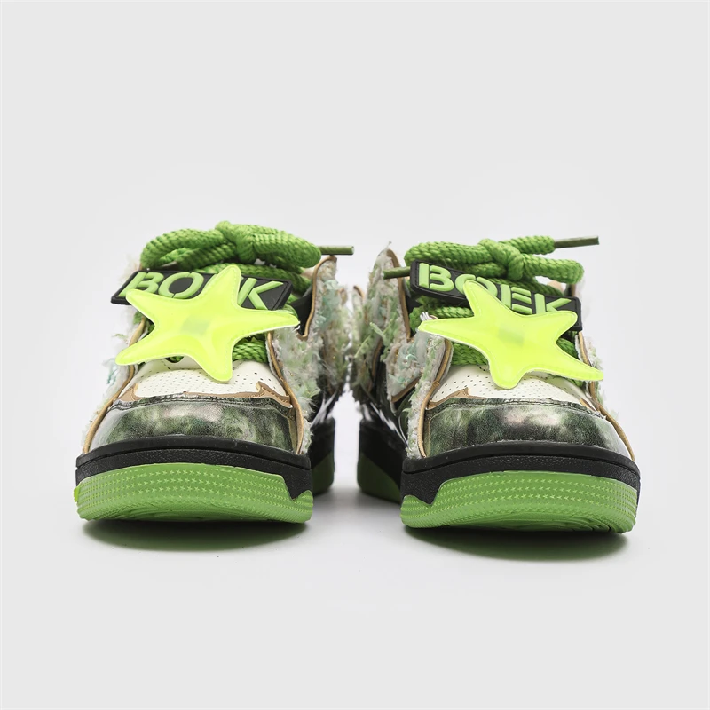 2023 Trend Unisex Green Casual Sneakers for Men Women Luxury Designer Shoes Quality Hip Hop Skateboard Sneakers Man Streetwear