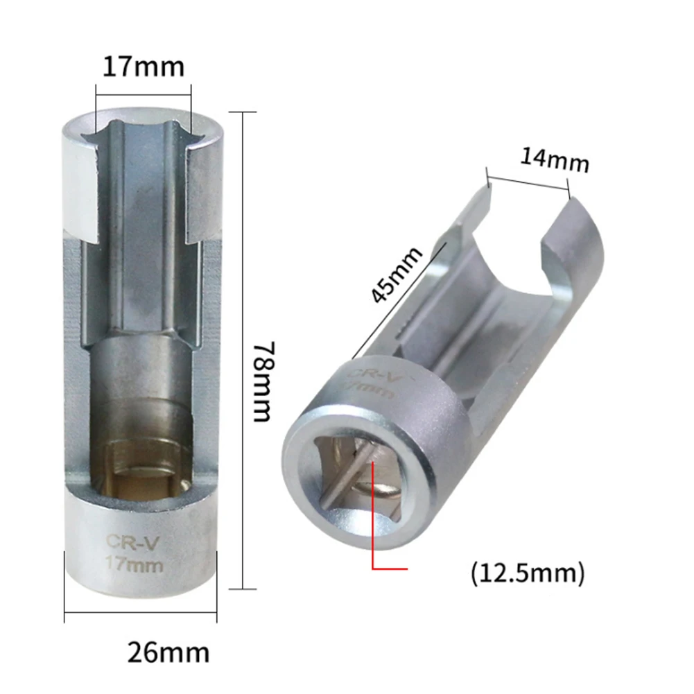 Imagem -03 - Car Oxygen Sensor de Remoção e Ferramenta de Instalação Drive Socket Wrench Reparação Car Especial 17 mm 19 mm 2