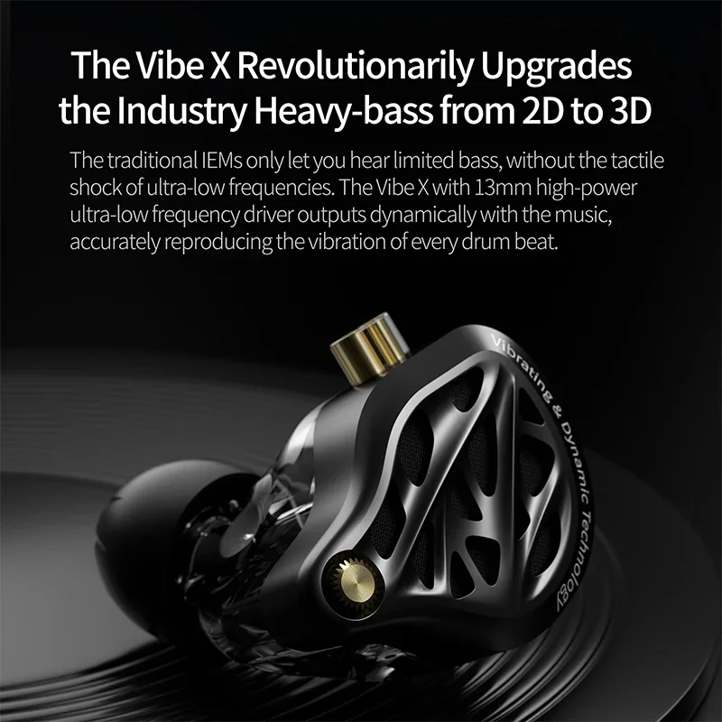 KZ Vibe X Earphone Low Frequency Vibration Earbuds HiFi Deep Bass Headset Stereo Sound in-Ear Earphones for Music Gaming Gift view 4