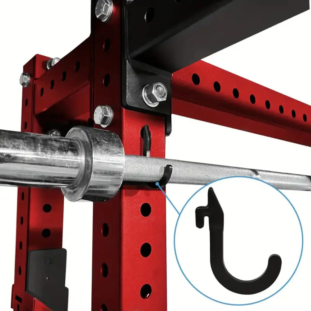 Steel J Hook For Squat Rack Barbell Holder Fitness Equipment Accessory For Power Cage Home Gym Workout Storage System