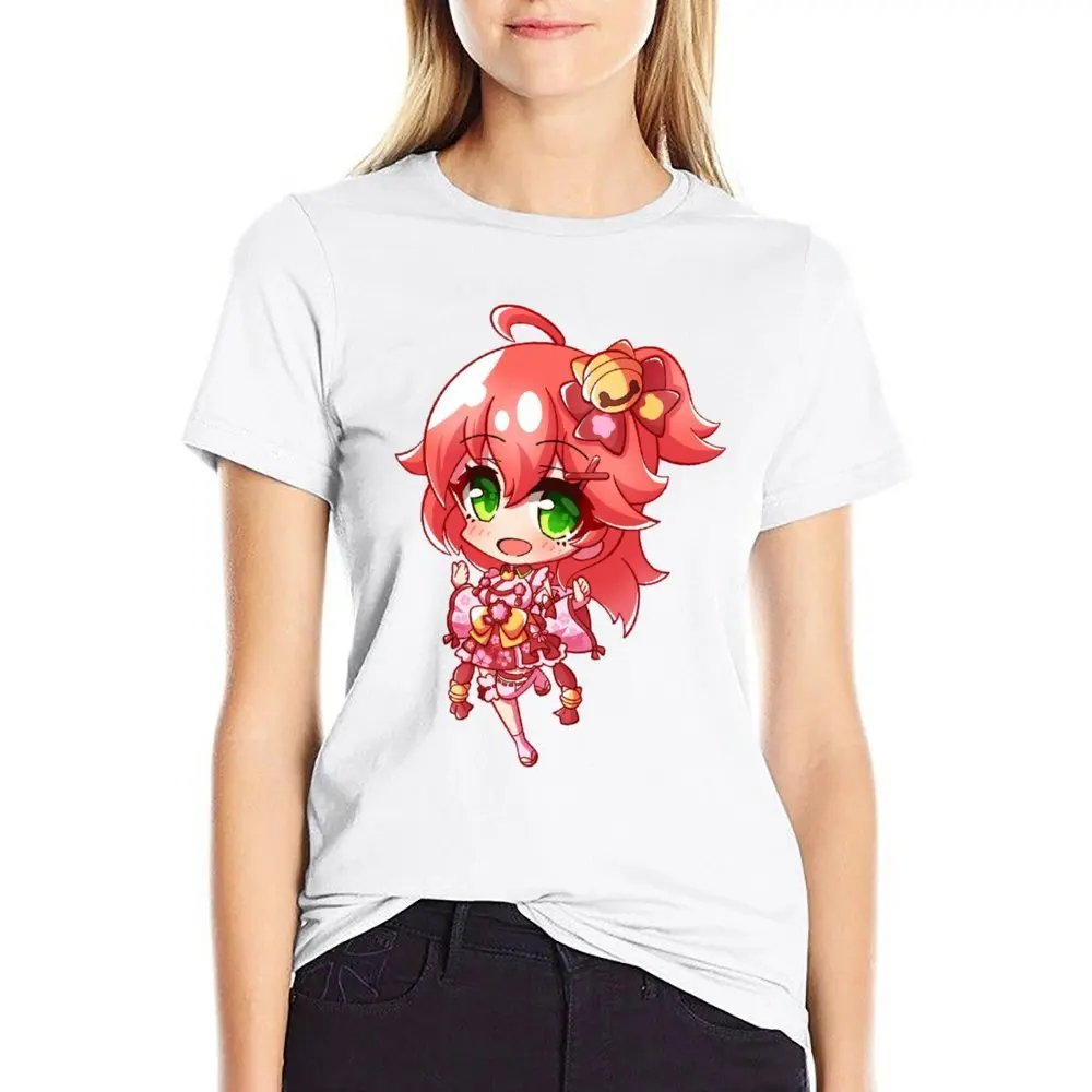 Round Neck Sakura Miko Hololive For Sale T-shirt  Sports Tees Novelty  Leisure