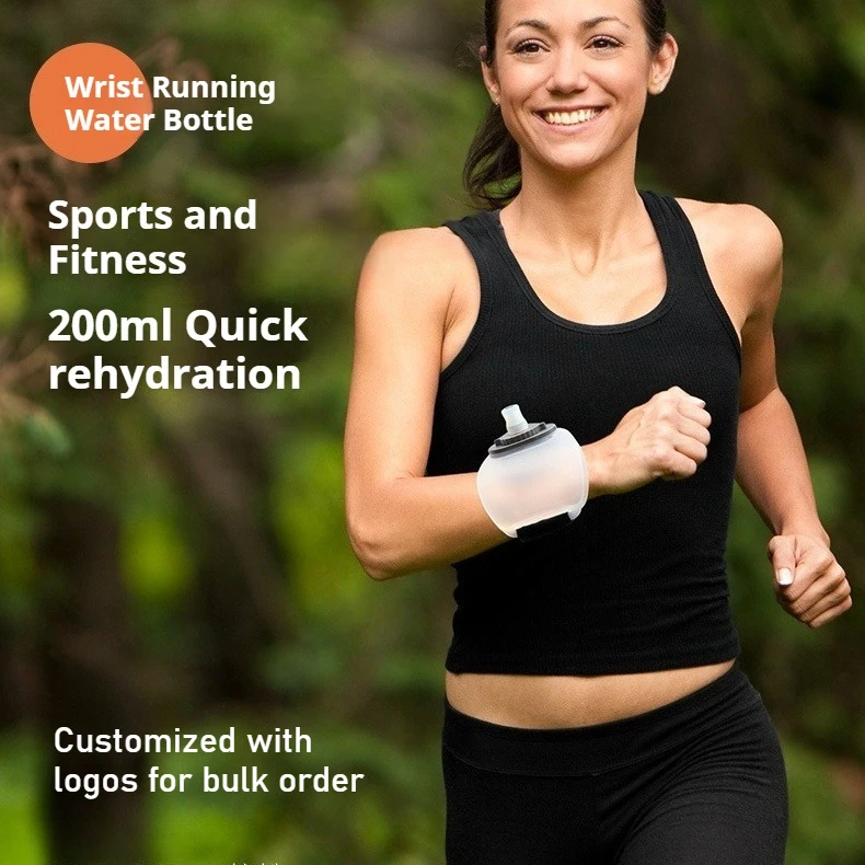 

Бутылка для воды на запястье 200 мл для бега, езды на велосипеде, спорта на открытом воздухе, марафона, фитнеса, герметичный гидратационный ремешок для воды, бутылки для воды