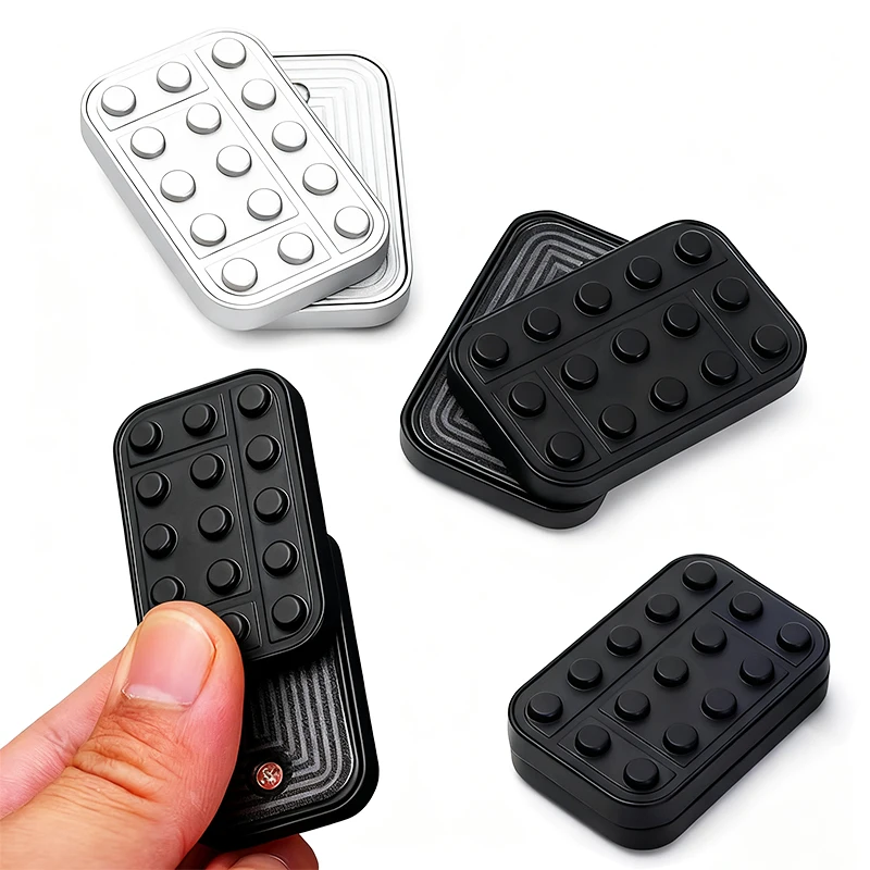 Small Metal Finger Fidget Spinner EDC Poker Push Card Stress Relief and Decompression Toy
