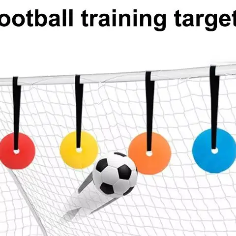 قطعتان من لوحات ممارسة أهداف كرة القدم المحمولة، أهداف تدريب كرة القدم القابلة للتعديل لتدريبات الرماية، مادة TPE متينة #1