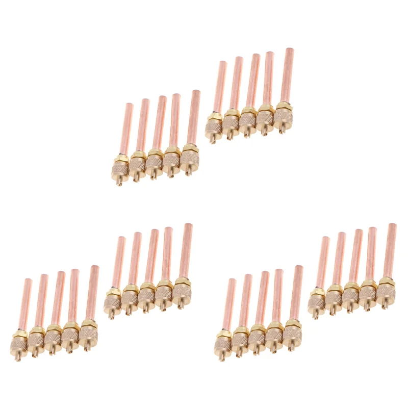 

ALIM-30Pcs Клапан доступа 1/4 дюйма SAE 1/4 дюйма OD 2,755 дюйма Стержень с сильным сердечником Клапан доступа к холодильному кондиционеру переменного тока