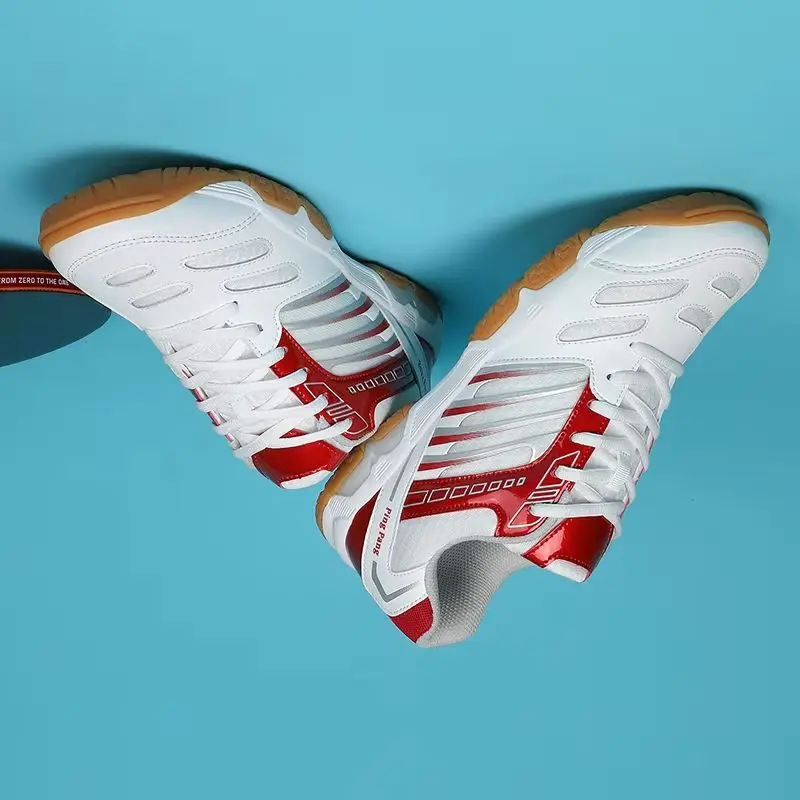 

Роскошные брендовые туфли для настольного тенниса, мужские и женские противоскользящие туфли для бадминтона унисекс, спортивные кроссовки высшего качества, теннисная обувь