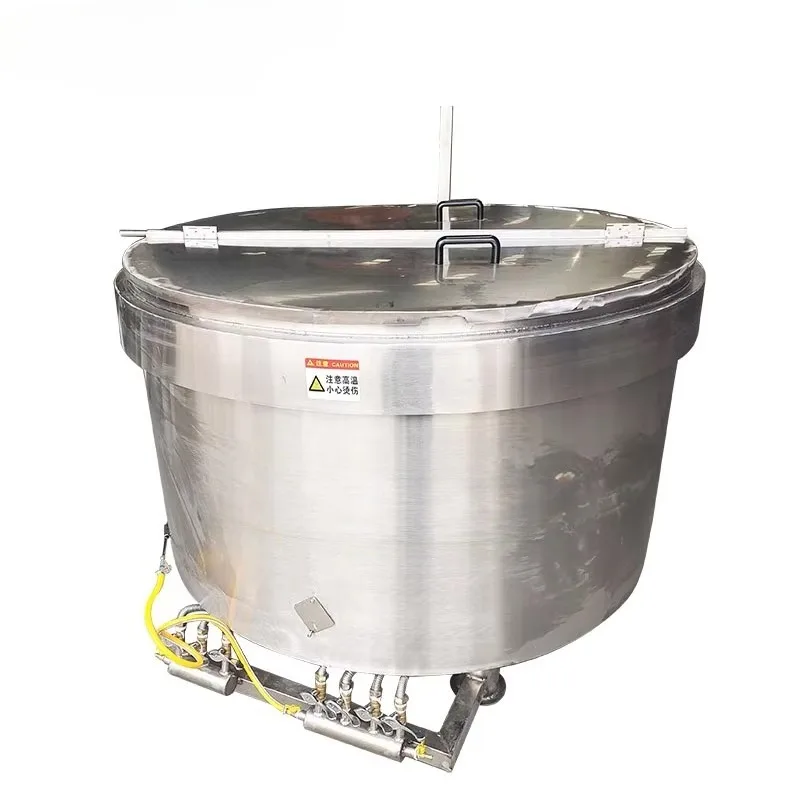 Multifunctional Automatic Gas Heated Seafood Blanching Boiling Frying Industrial Kettle