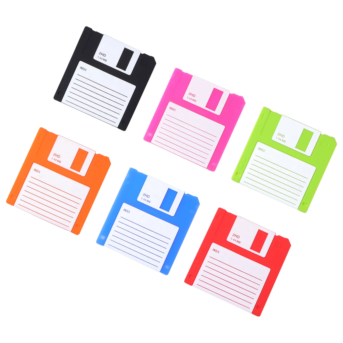 

6PCS Silicone Writable Heat Insulation Floppy Disk Floppy Disk Coasters Coffee Tea Home Kitchen Restaurant Tableware