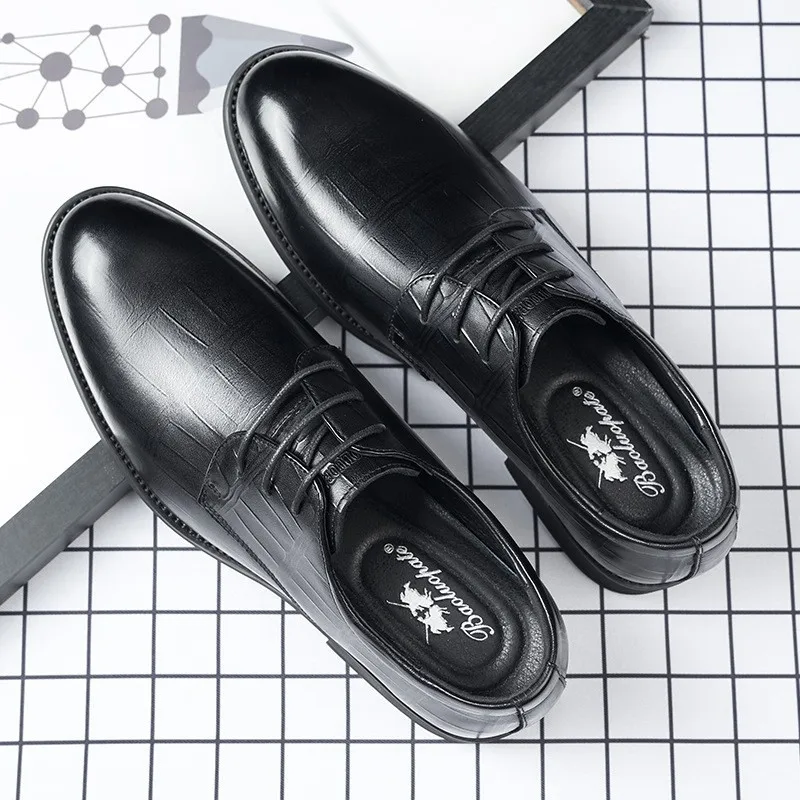 

Men's Business Dress Leather Shoes First Layer Cowhide Men Sandals Casual Shoes Inner Height Increase Shoes