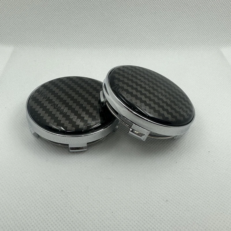 4Pcs 60mm 3D Carbon Fiber Car Wheel Center Hub Cap Dust-proof Cover Universal Auto Wheel Center Hub Caps Cover Kit Accessories