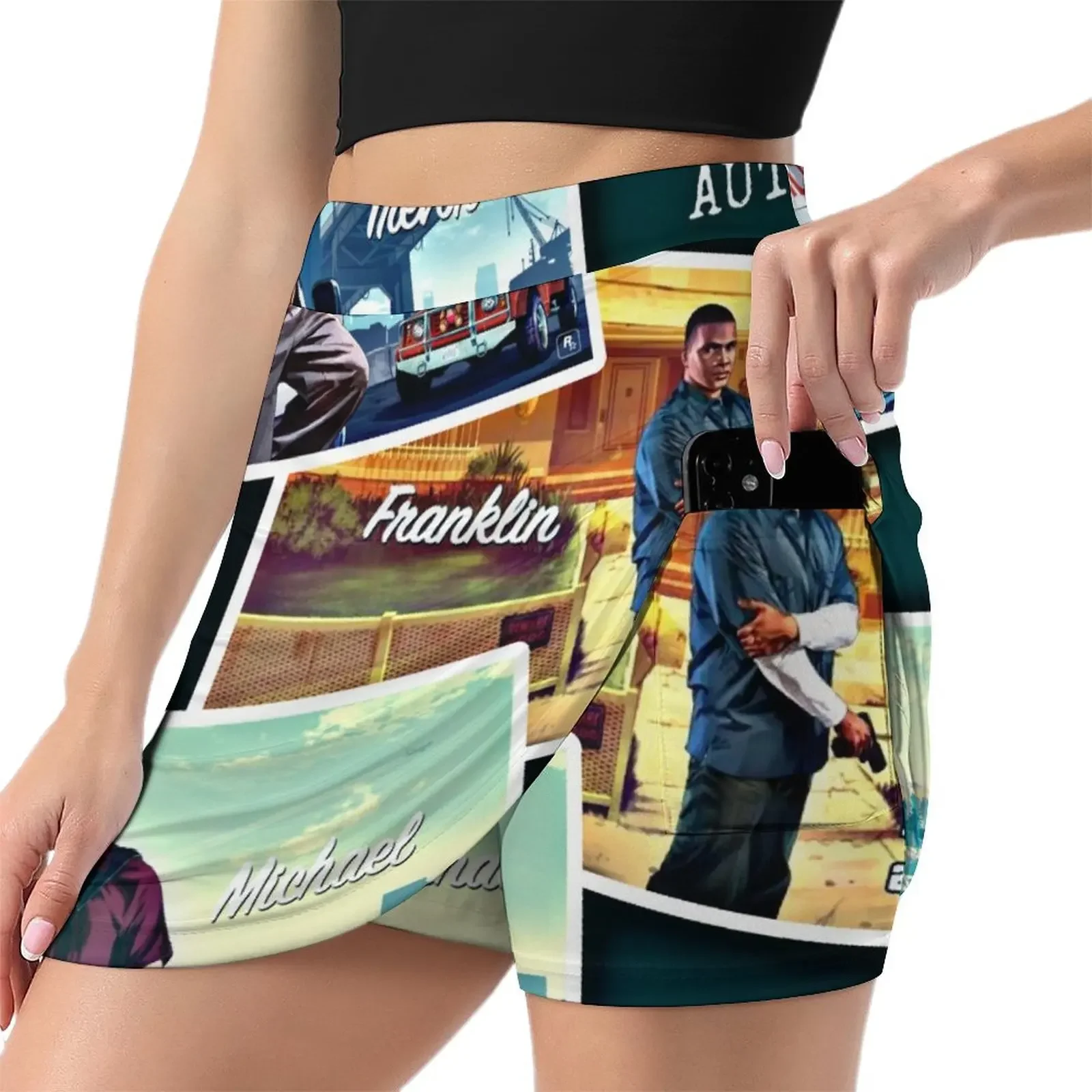 GTA V Story Characters Collection Mini Skirt short skirt elegant social women's skirts skirt for women Short women′s skirts