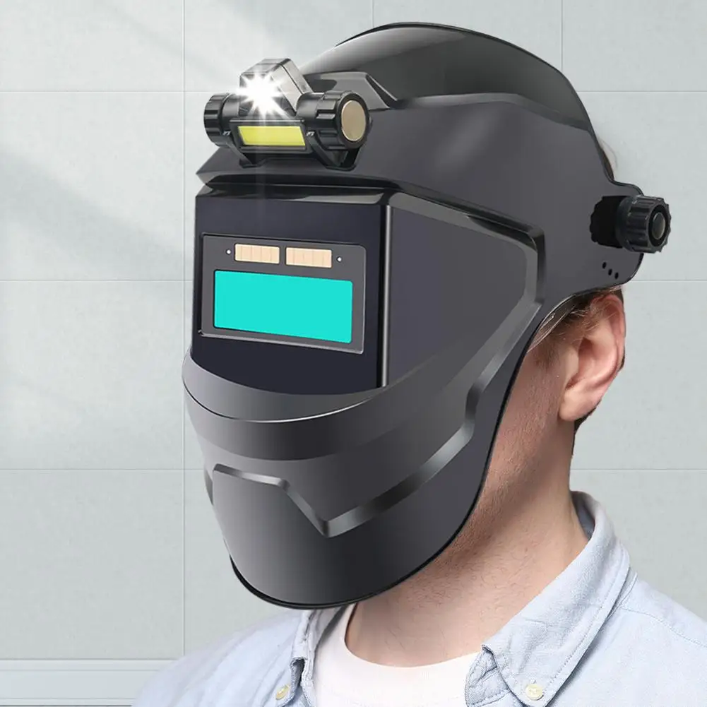 Welding Mask Solar Intelligence Dimming Large View True Color 130° High-Temperature Resistant Welder Welding Helmet Tools