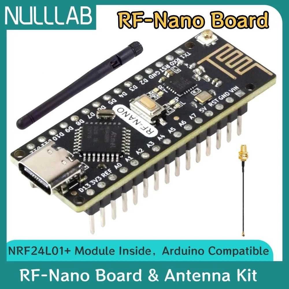 placa-rf-nano-e-kit-de-antena-com-modulo-nrf24l01-compativel-com-arduino-suporte-usb-c-ide-arduino-microcontrolador-atmega328pb-au