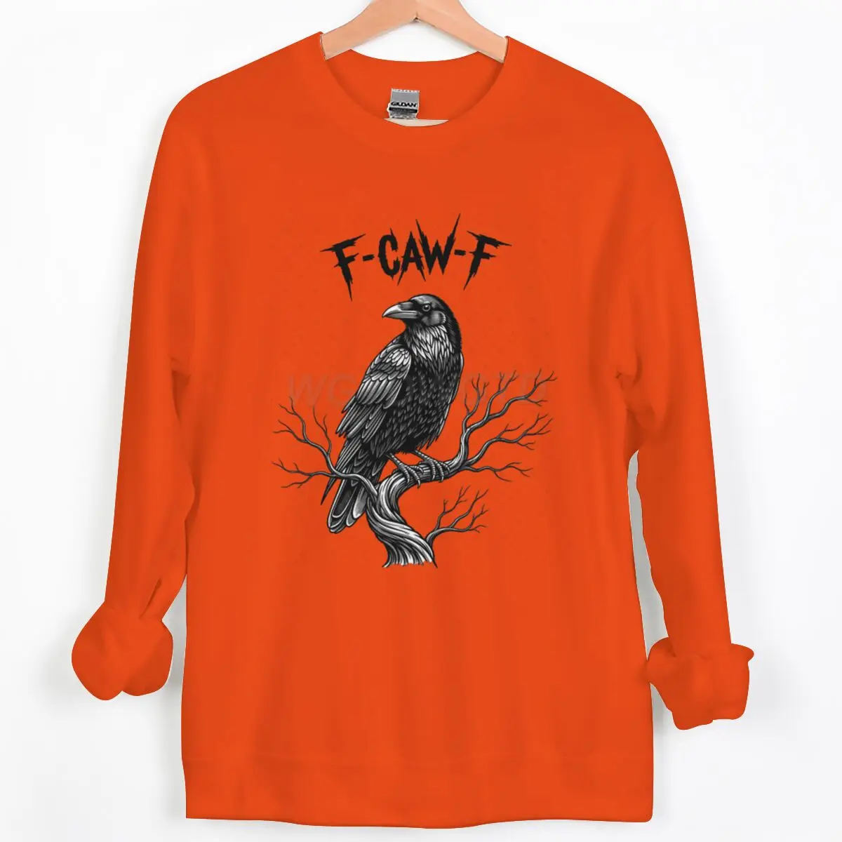 Halloween F-Caw-F Print Sweatshirts für Frauen Lustige Langarm Rundhals Grafik Pullover Tops Halloween Sweatshirt Geschenke