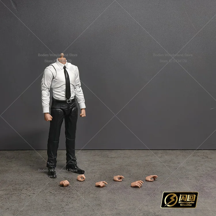 В наличии Manipple Studio масштаб 1/12, мужской солдат, белая рубашка, галстук 1,0, тело в форме руки для 6-дюймовой фигурки SHF Mafex, голова