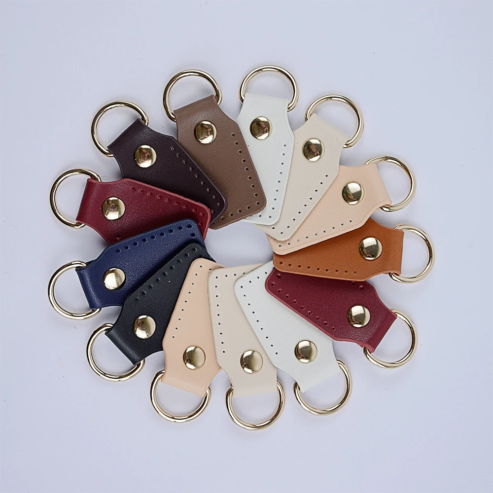 Hand Sewn Genuine Leather DIY Square Head Bag Pieces Replacement Strap Connectors Bag Buckle Accessories