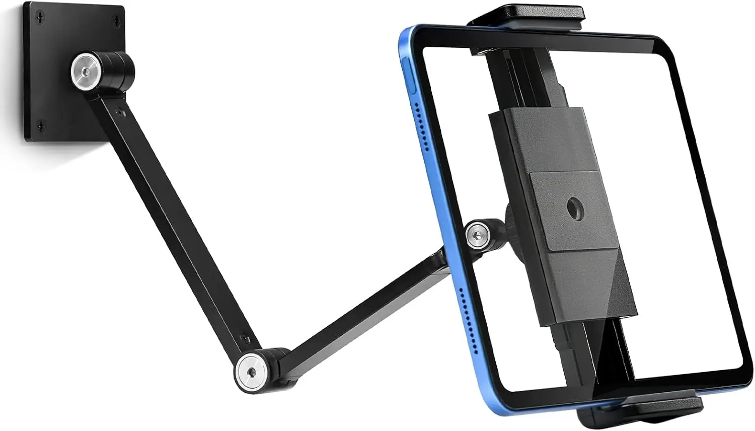 

Foldable & Extendable Tablet Wall Mount, 360° Rotating Clip for iPad/Phone 4.7-12.9", Kitchen/Office Use