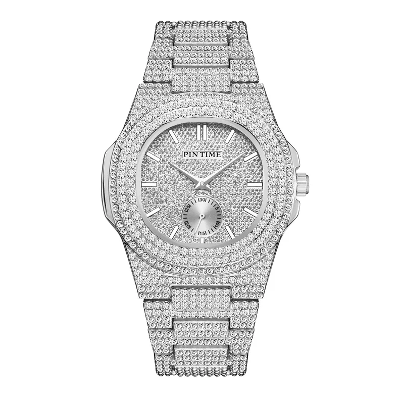 

Creative Bling Iced Out Watch Men Top Brand Luxury Crystal Diamond Watches Business Reloj Hombre Relogio Masculino Montre