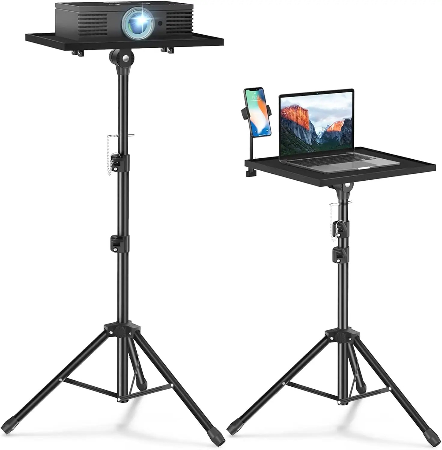 

Adjustable Projector Tripod Stand, Height 22-47 Inch, Portable for Outdoor Movies and Laptop Use