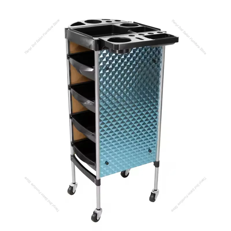 Nordic Creative Salon Tool Trolley Modern Minimalist Multi Layer Hairdressing Perm Dye Trolley Storage Rack Salon Furniture FYST