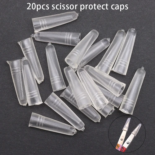 Imagen 1 del producto Tijeras de manicura de 20 piezas de calidad, tapas de protección para la cabeza