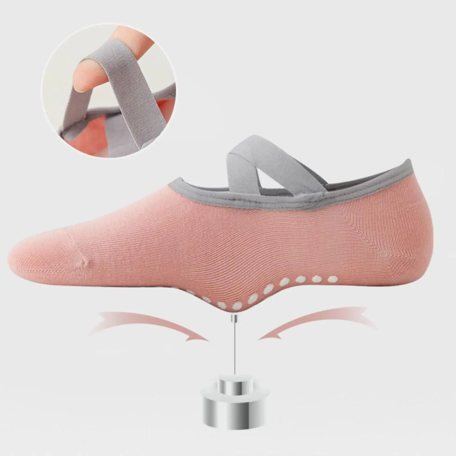Women Professional Pilates Socks Anti-Slip Breathable Backless Yoga Socks Ankle Ladies Ballet Dance Sports Socks for Fitness Gym