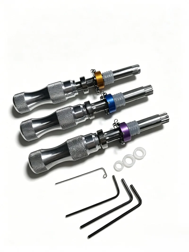 3pcs/Set Stainless Steel Tubular Lock Pick Set for Beginners And Professional Locksmiths Tool Kit for Picking Tubular Locks