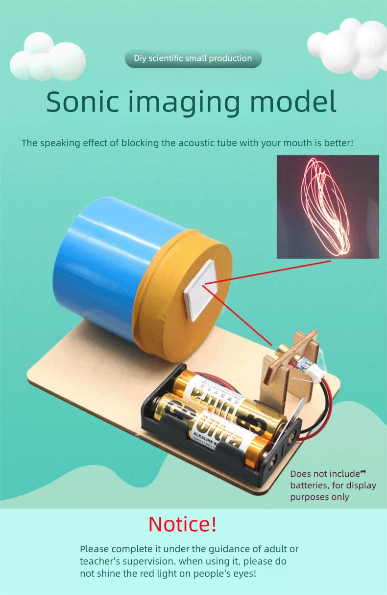 لتقوم بها بنفسك جهاز التصوير الصوتي متعة العلوم تجربة التكنولوجيا إنتاج صغير اليد تجميعها نماذج التدريس تجربة الدعائم