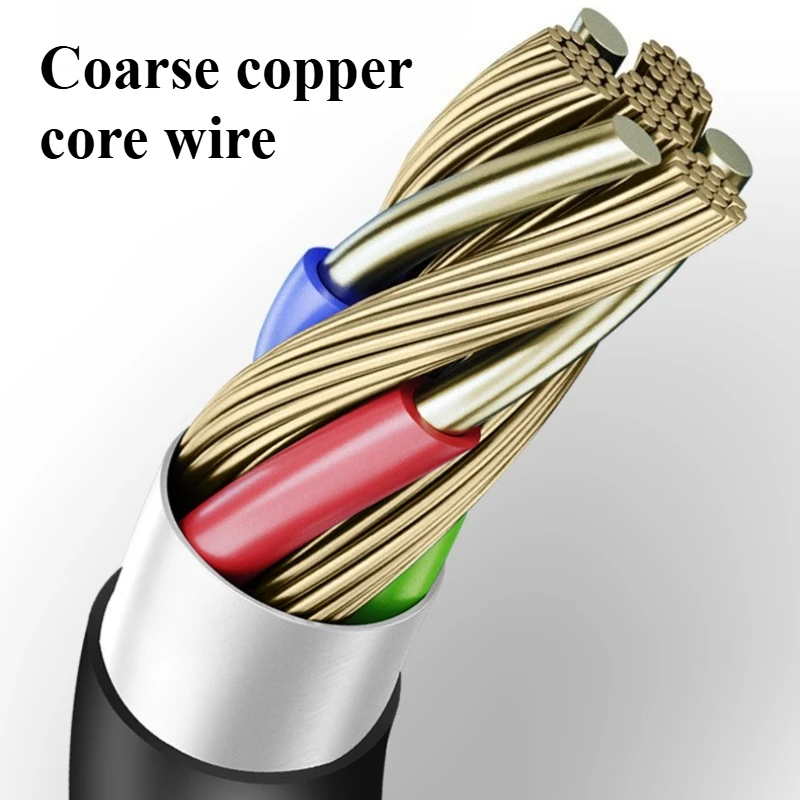 6A Super Fast Charging 3-in-1 Spring Data Cable Suitable for Apple TypeC Micro Charging Cable  for IPhone Samsung Xiaomi Redmi