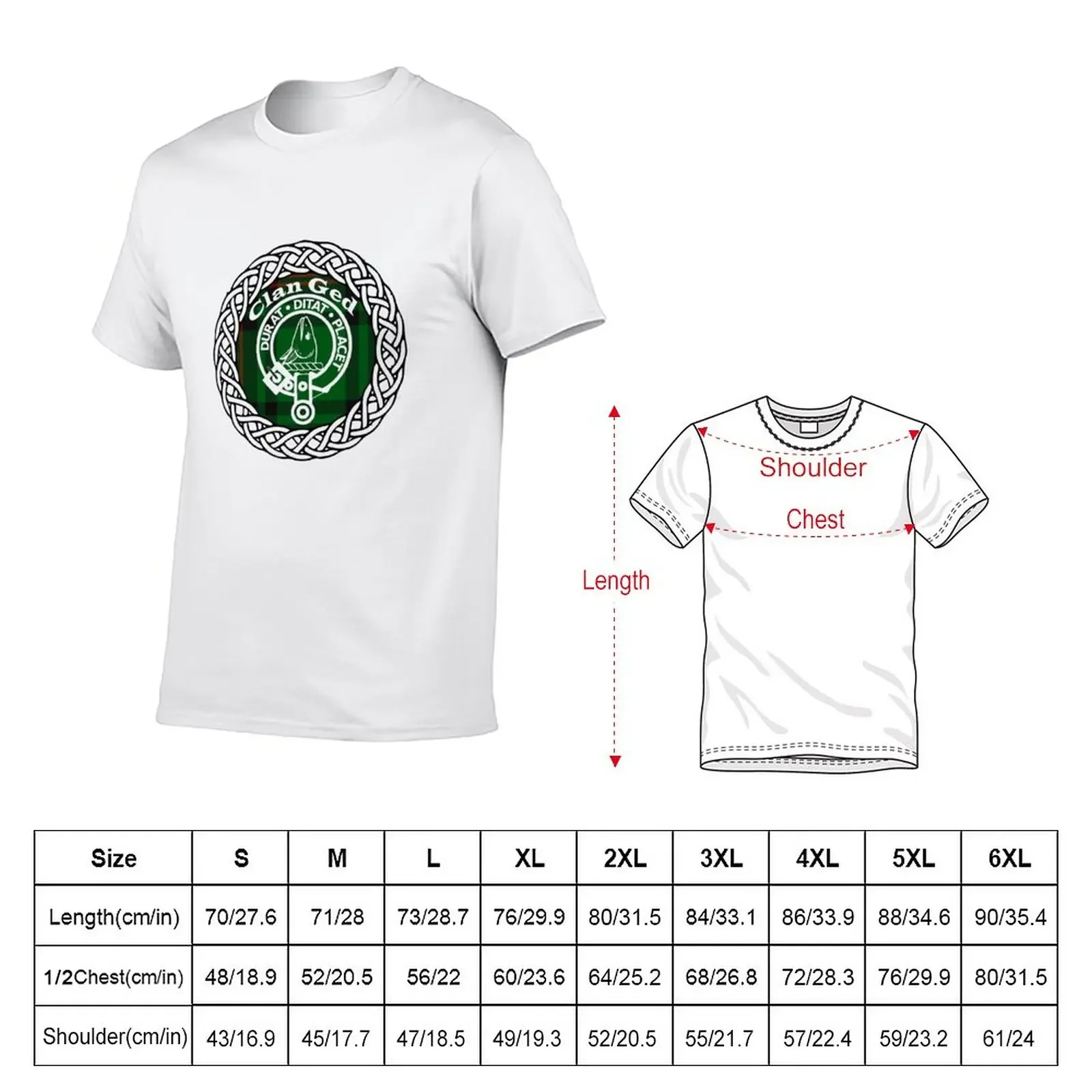 New Clan Ged surname last name tartan crest badge T-Shirt Anime t-shirt heavyweight t shirts t-shirts man Men's t shirts