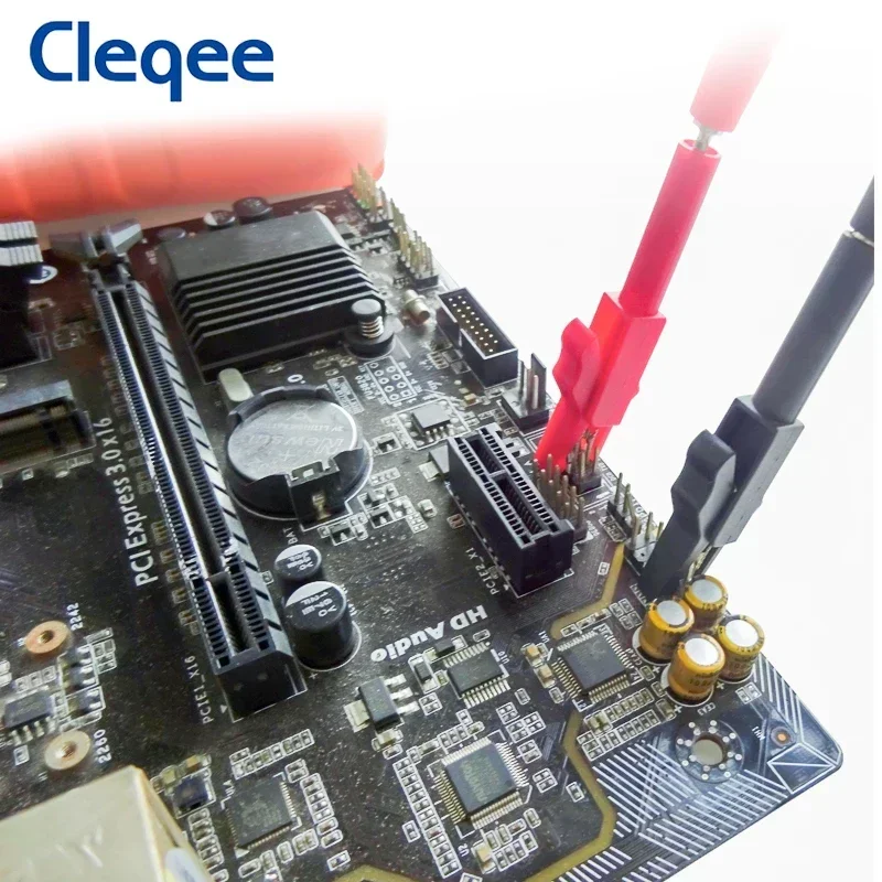 Cleqee P2007 10 قطعة مقاطع التمساح معزولة بالكامل إلى 4 مللي متر الموز أنثى جاك آمنة التمساح المشبك اختبار الملحقات محول