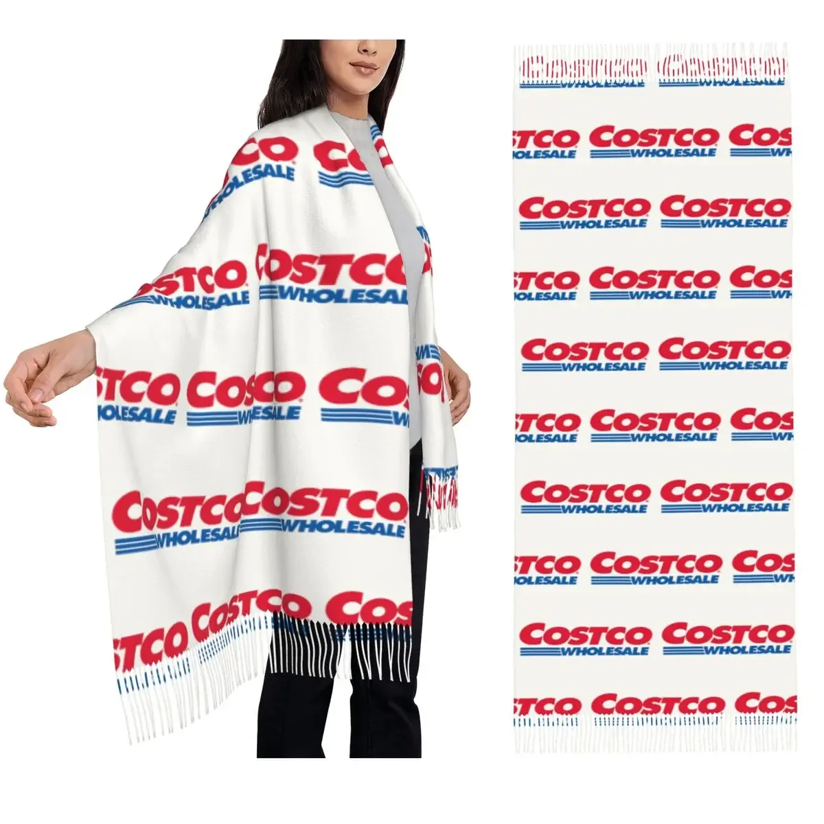 وشاح City Costco Dreams أوشحة شرابة للنساء شالات دافئة ناعمة ويلتف شال طويل للخريف والشتاء
