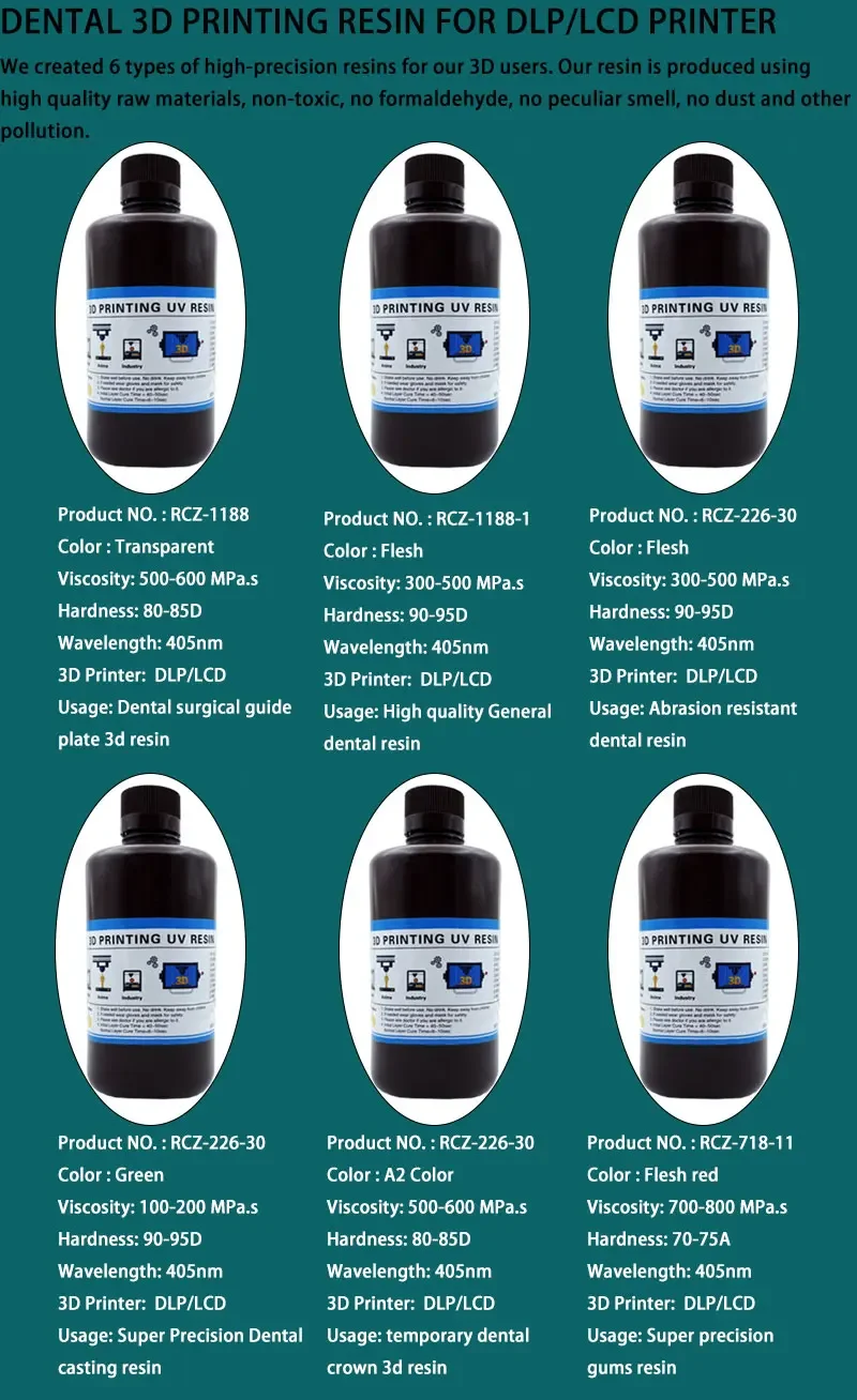 Resin 3D Lab 500g/1000g, Resin Cetak UV 405nm untuk Printer 3D LCD DLP