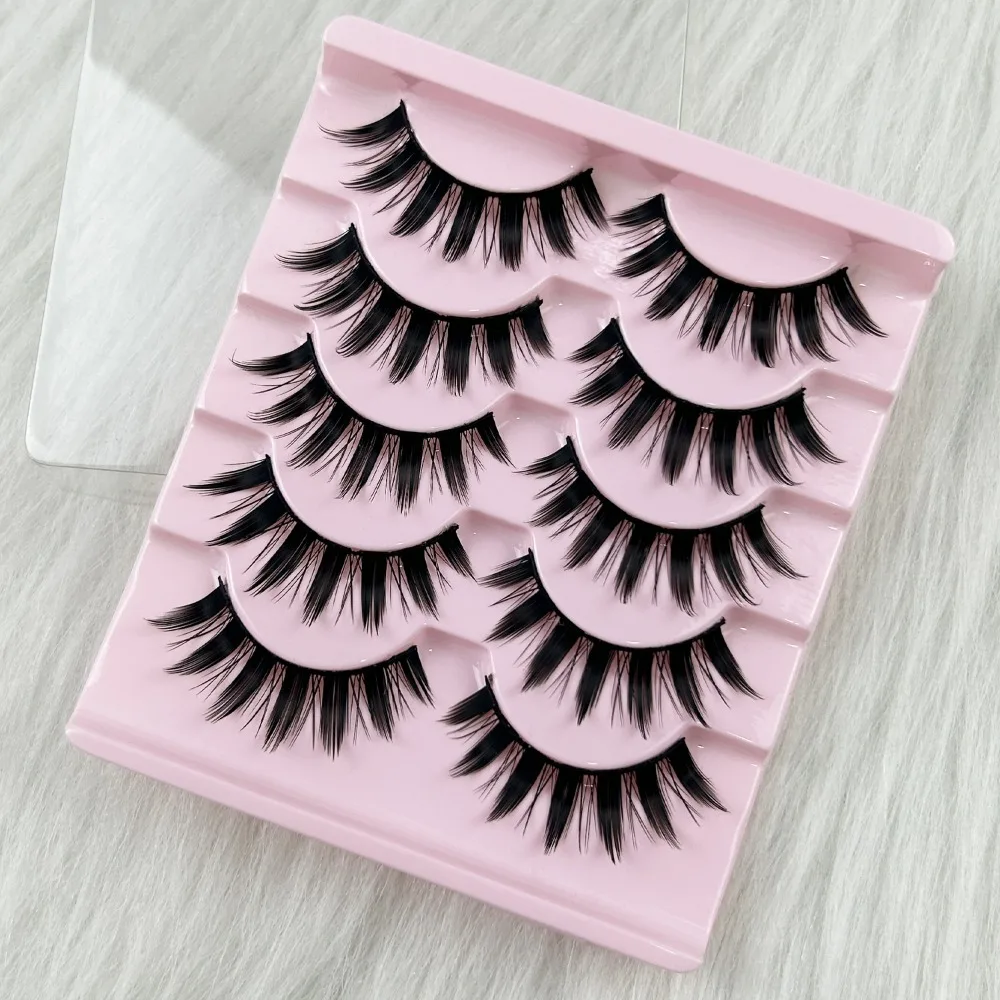 Cat Eye Grote Duivel Valse Wimpers L Krul Volledige Strip Cat Eye Nep Wimpers Eye Staart Verlenging Natuurlijke Faux Nertsen Wimpers