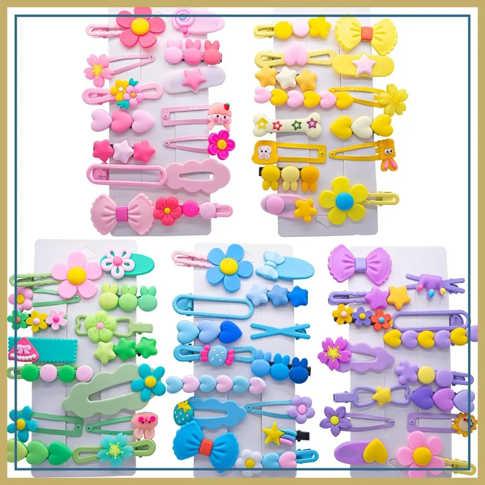 

70 Pcs Hair Clips for Girls, Cute Candy Color Barrettes for Toddler Teens Kids, Flower Star Heart Design, 6+ Ages