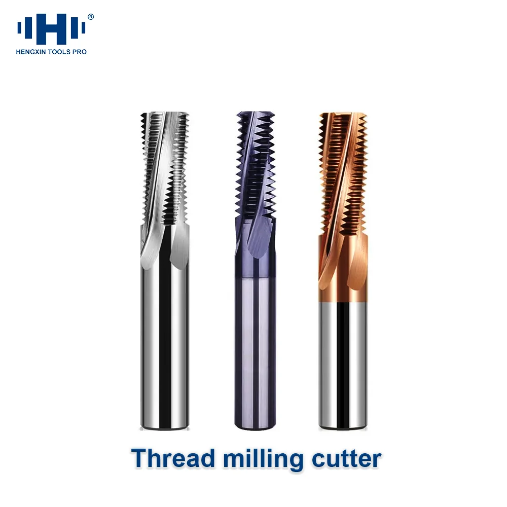 HENGXIN ISO Tungsten Carbide External lnternal Thread milling cutter thread Aluminum stainless steel M3 4 4.5 6 8 10 14 CNC tool