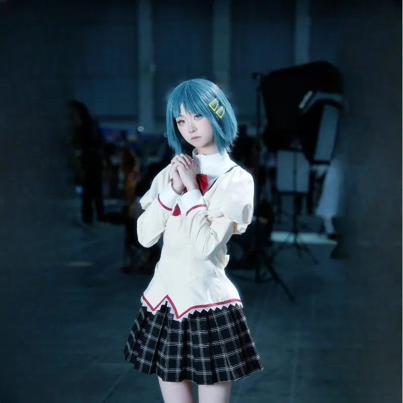 أنيمي كانام مادوكا Akemi Homura تأثيري حلي Puella Magi Madoka Magica زي مدرسي الكبار هالوين ازياء النساء الزي