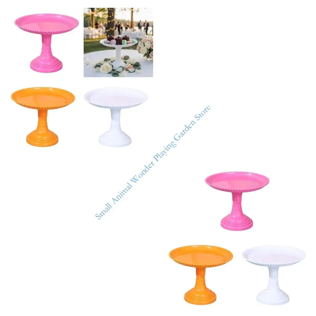 

C9GC Нескользящая основа Высокая подставка для десерта Тарелка для подачи фруктов и закусок Элегантная пластиковая конструкция