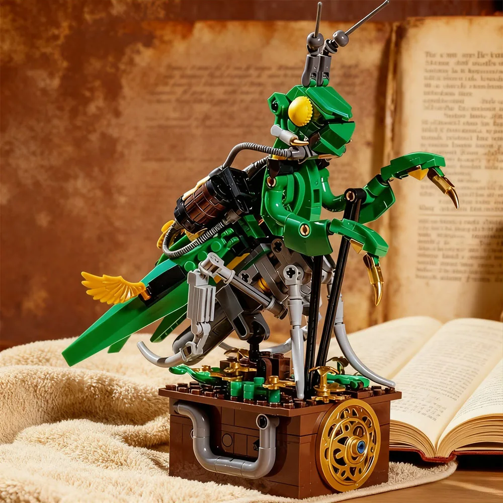 

Механические строительные блоки Богомол Technic, материал ABS, формы животных и насекомых, крутое украшение для рабочего стола и дисплей