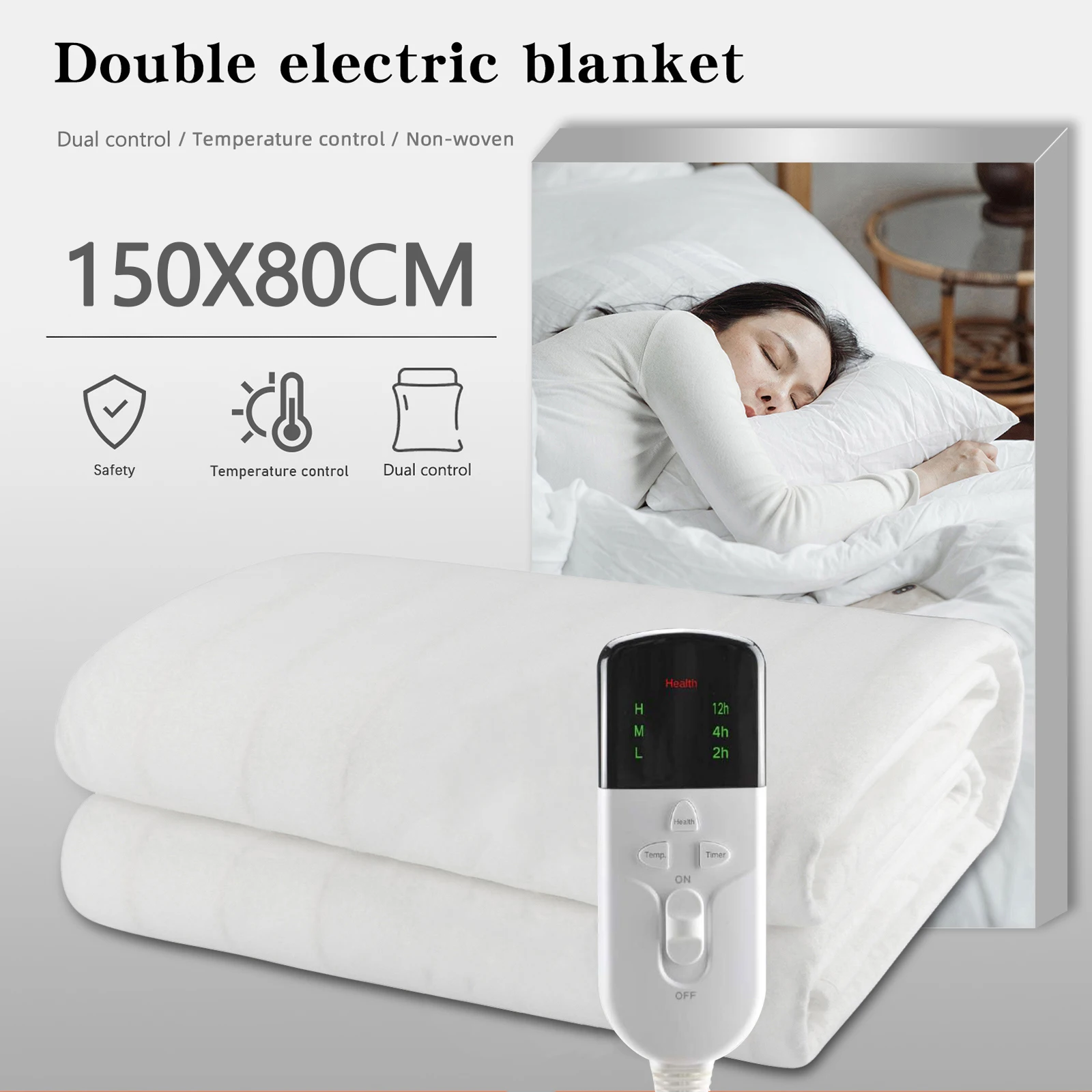 RUIANBAO Heated Blanket Electric Blanket Timer Heated Pad 220V 150*80cm Thermal Mattress Winter Body Warmer Heated Bed Warmer