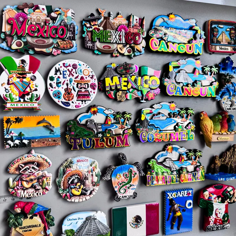 冷蔵庫マグネットメキシコカンクン観光お土産ロスカボスマルガリータヴィルチチェンイッツァ磁気冷蔵庫ステッカーホーム - 15