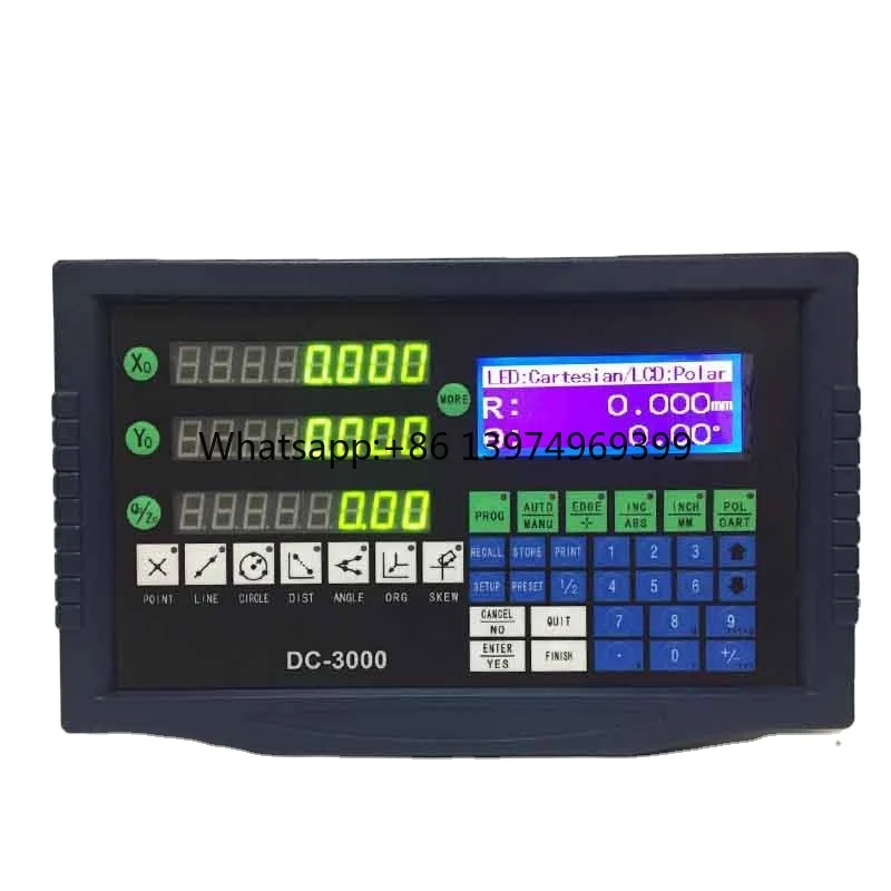 HXX Digital Readout DC-3000 Multifunctional Data Processing System Profile Projector with 3pcs 1u Linear Scale for Edm Machine