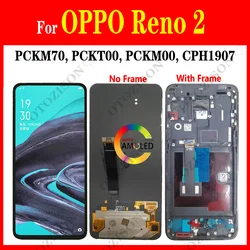 Display For OPPO Reno 2 LCD Reno2 LCD With Frame PCKM70 PCKT00 PCKM00 CPH1907 LCD Screen Touch Digitizer Assembly Replacement