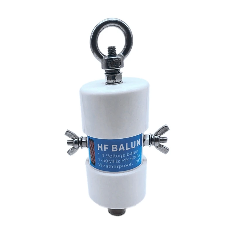 Universal 1:1 HF Balun Waterproof for 160m - 6m Band (1.8 - 50MHz) 500W for Shortwave Antenna Balun Short Wave