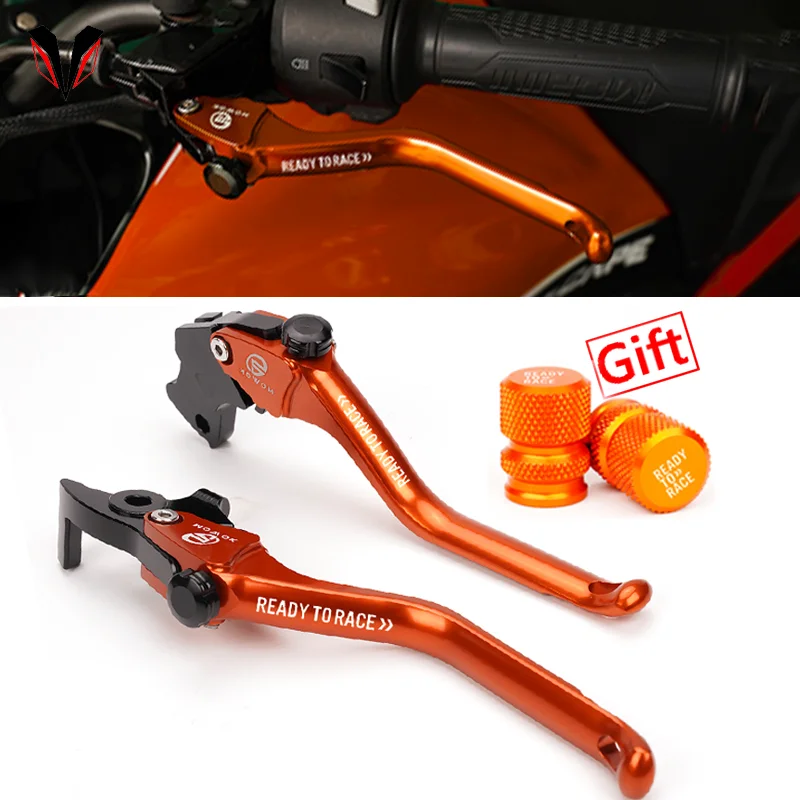 ل KTM DUKE 390 790 890 250 RC390 390ADV دراجة نارية الملحقات دواسة فرامل العتلات قابل للتعديل الإطارات صمام قبعات