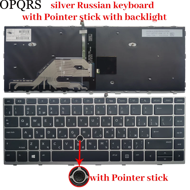 Imagem -02 - Teclado Portátil para hp Probook Russo Eua Espanhol Latim Francês Brasil 640 g4 645 g5 430 g5 440 g5 445 g5 Novo