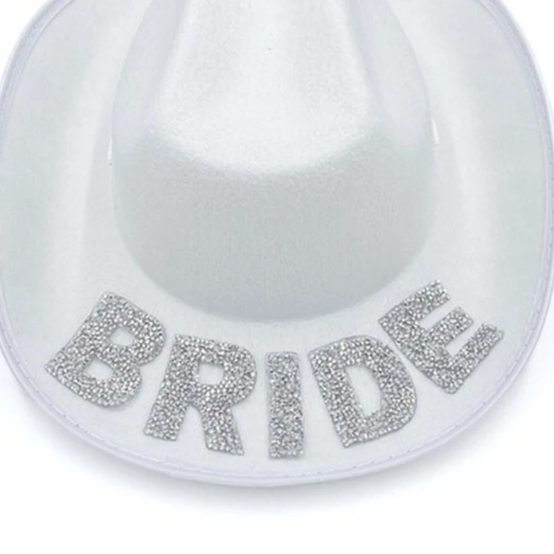 White Cowgirl Hat for Adult Cowboy Hat with Rhinestones Fits Most Women and Girl