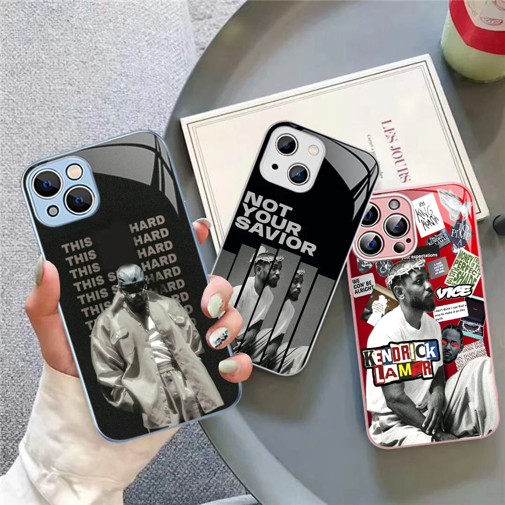 Rapper K-Kendrick L-Lamar Phone Case Tempered Glass For iphone 14 13 12 11 Pro Mini XS MAX 14Plus X XS XR Cover