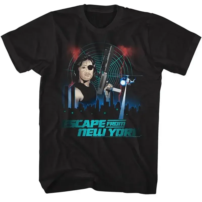Escape From New York Tall T Shirt Helicopter Black